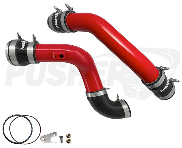 Pusher 3" Hot & Cold Side Charge Tubes for 2011-14 6.7L Powerstroke w/ Throttle Valve Adapter