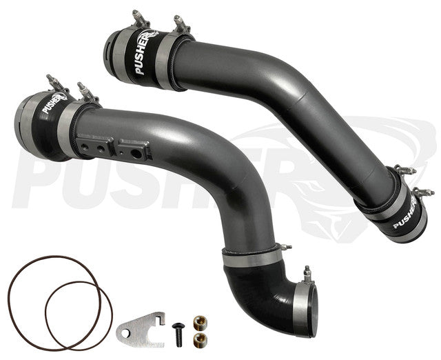 Pusher 3" Hot & Cold Side Charge Tubes for 2011-14 6.7L Powerstroke w/ Throttle Valve Adapter